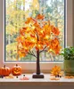 Herbstdeko Ahornblatt Lichterbaum mit 24 LEDs – 60cm LED Produktbild-Vorschau 2