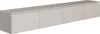 A long, gray TV stand with four doors, shown from a slight diagonal angle against a white background. Anteprima dell’immagine prodotto