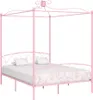 vidaXL Himmelbett-Gestell Rosa Metall 160 x 200 cm Produktbild-Vorschau 6