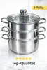 Edelstahltopf 26 cm, multifunktionaler Kochtopf, Dampfgarer Produktbild-Vorschau 10