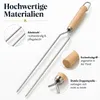 Bratenspieß 56 cm aus Edelstahl mit Eschenholzgriff – Produktbild-Vorschau 3