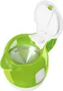 Top-down view of an open green electric kettle with a silver interior. Podgląd zdjęcia produktu