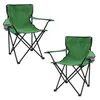 3.12 # Pack de 2 # Chaise de camping en vert - 2 pièces Voir les images du produit 1