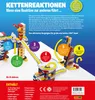 A diagram illustrating a LEGO chain reaction machine with numbered steps. Produktbild-Vorschau