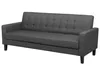 BELIANI 3-Sitzer Sofa Dunkelgrau Stoffbezug Gesteppt mit Produktbild-Vorschau 4