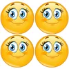 4er Set Smile-Aufkleber Wimpern I kfz289 I rund Ø 5 cm I Produktbild-Vorschau 2