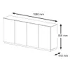 Buffet Aurus mit 4 Türen, Holzoptik und Schwarz, 198cm Produktbild-Vorschau 5