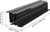 A black metal drawer slide mechanism with dimensions indicated by text overlays. Anteprima dell’immagine prodotto