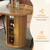 Moderner Bartisch mit Schrankfunktion, MDF-Holzdesign, hohe Produktbild-Vorschau 5