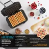 Arendo, gaufrier, 1200 watts, gaufrier automatique, pour 2 Voir les images du produit 6