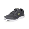 A single gray athletic shoe with yellow accents is shown against a white background. Náhled obrázku produktu