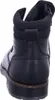 The back view of a black leather boot. Voir les images du produit