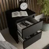 Nachttisch Beistelltisch schwarz 30x28x41,2 cm - mit zwei Produktbild-Vorschau 4