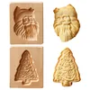 Weihnachts-Keksformen 2er-Pack, 3D Holzbackformen, DIY Produktbild-Vorschau 1