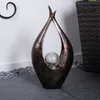 LED Solarleuchte Bronzefarben mit Glaskugel Höhe 50 cm Produktbild-Vorschau 9