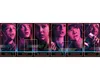A collage of six character portraits from the Netflix series Stranger Things, with their names below each portrait. Produktbild-Vorschau