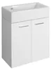 Aqualine ZOJA onderkast, 49x50x24,6 cm, 2 deuren, wit Productafbeelding-voorbeeld 2