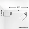 Briloner Plafonnier orientable 25,5 x 8,5 cm douille GU10 Voir les images du produit 5
