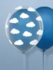 Luftballons Wolken 30cm transparent weiß 6er Set Produktbild-Vorschau 5