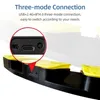 Close-up of the connection ports on a black device with yellow accents, likely a foot pedal or similar electronic accessory. Náhľad obrázku produktu
