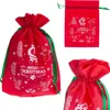 A collage of red Christmas gift bags with white festive designs. Produktbild-Vorschau