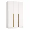 Moderner Kleiderschrank LIZA Weiß mit Goldenem Griff 150 x Produktbild-Vorschau 1