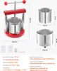 A fruit press with dimensions and component details. Produktbild-Vorschau