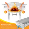 SunJas Holzkohlegrill, Edelstahl-Außengrill, tragbarer Produktbild-Vorschau 3