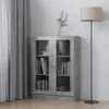 vidaXL Vitrína Concrete Grey 82,5x30,5x115 cm Drevo Náhľad obrázku produktu 2