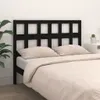 The Living Store Kopfteil Schwarz 165,5x4x100 cm Massivholz Produktbild-Vorschau 1