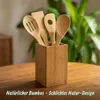 Relaxdays Küchenhelfer Bambus 5-teilig je 30 cm als Produktbild-Vorschau 3