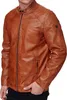 Tazzio Herren Jacke Lederjacke Echtleder 19707 Cognac M Produktbild-Vorschau 3