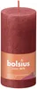 BOLSIUS Stumpenkerze Rustiko Shine 10x5cm zartes Rot Náhľad obrázku produktu 1