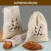 4 Stück Leinen Brotbeutel wiederverwendbar für Produktbild-Vorschau 6