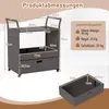 COSTWAY Wózek grillowy Outdoor, stół grillowy z polyratanu, Podgląd zdjęcia produktu 3