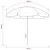 vidaXL Strandschirm Grün 240 cm Produktbild-Vorschau 5