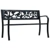 Panchina da giardino 125 cm in acciaio nero Anteprima dell’immagine prodotto 7