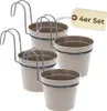 Hängender Blumentopf 4er Set Hängeblumentopf Hänge Produktbild-Vorschau 1