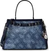 GUESS Handtasche DOVIE Satchel Denim Logo Produktbild-Vorschau 8