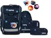 A collection of school bags and accessories with a space theme. Produktbild-Vorschau
