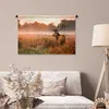 MuchoWow® Wandteppich Wandbehang Hirsche - Nebel - Herbst Produktbild-Vorschau 5