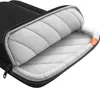A close-up view of an open black laptop sleeve with a padded gray interior. Náhľad obrázku produktu