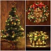 A collage of Christmas decorations including a decorated Christmas tree, a Christmas wreath, and a vase of flowers with lights. Produktbild-Vorschau