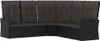 vidaXL Ecksofa mit Liegefunktion und Kissen Schwarz Poly Produktbild-Vorschau 1