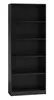 Schmales Bücherregal RAUNO – 60 cm, schwarz Produktbild-Vorschau 1