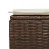 "im Angebot" Gartenhocker mit Kissen Braun 55x55x37 cm Poly Produktbild-Vorschau 8
