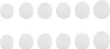 A grid of 12 white earbud tips, arranged in two rows of six. Produktbild-Vorschau