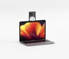 A smartphone is attached to the top of an open laptop. Produktbild-Vorschau