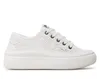 A white lace sneaker with a platform sole is shown against a white background. Voir les images du produit