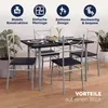 CASARIA® Esstisch mit 4 Stühlen Holz 5-tlg Set Metall Produktbild-Vorschau 9